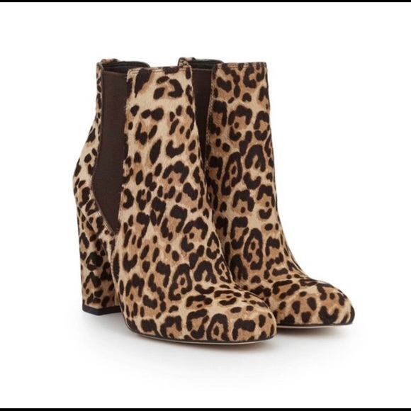 Sam Edelman Shoes - Sam Edelman Leopard Print Cow Fur Ankle Boots